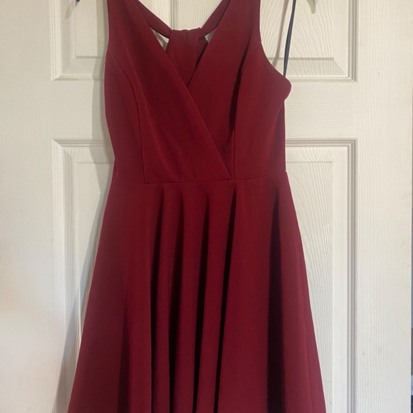 Lulus Burgundy Homecoming Dress - Picture 2 of 3